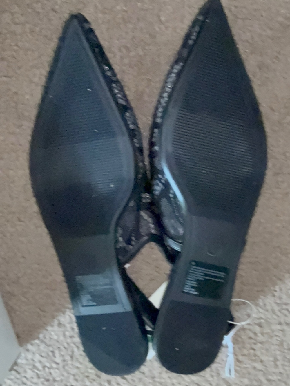 a new day Black Lace Pointed Slingback Flat - Picture 3 of 4